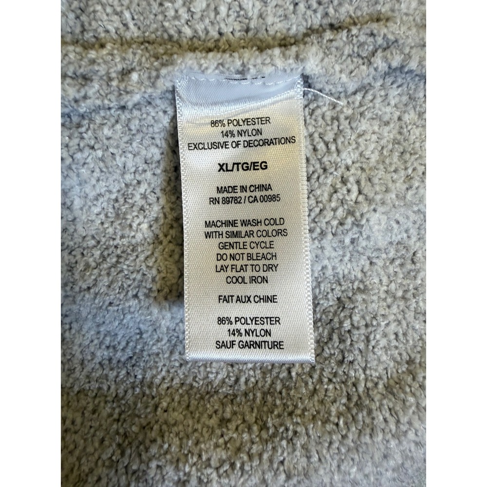 Natori Chenille Cardigan Light Gray Open Front XL Lounge Cozy Chic - Picture 4 of 4